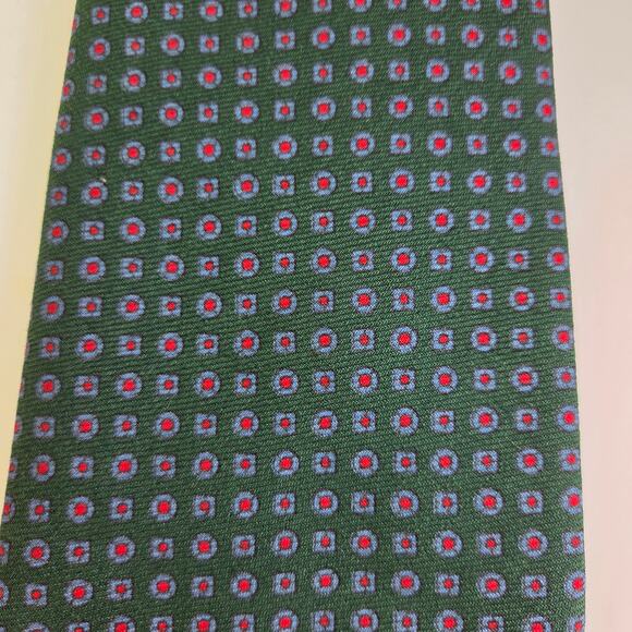Vintage Reis Green Repp Stripe Tie for Dayton’s Northbriar Shop 4"x56.5" - Picture 3 of 10